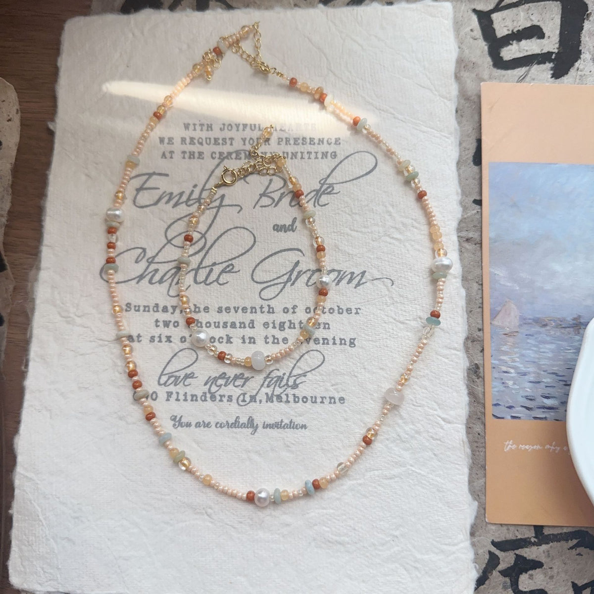 Amazonite Pearl Set