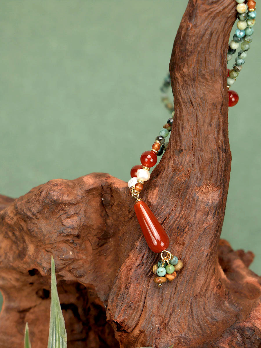 Turquoise Red Agate Set