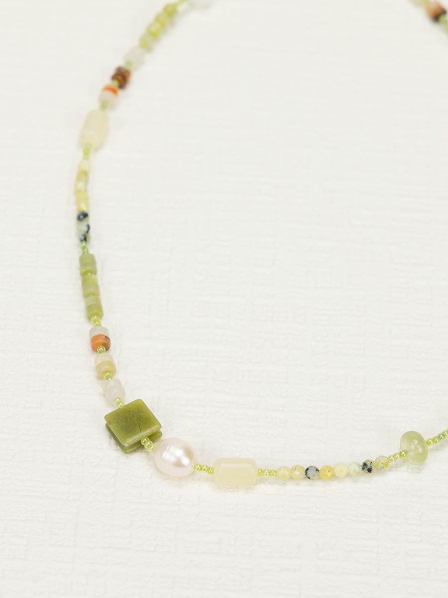 Aventurine Pearl Set