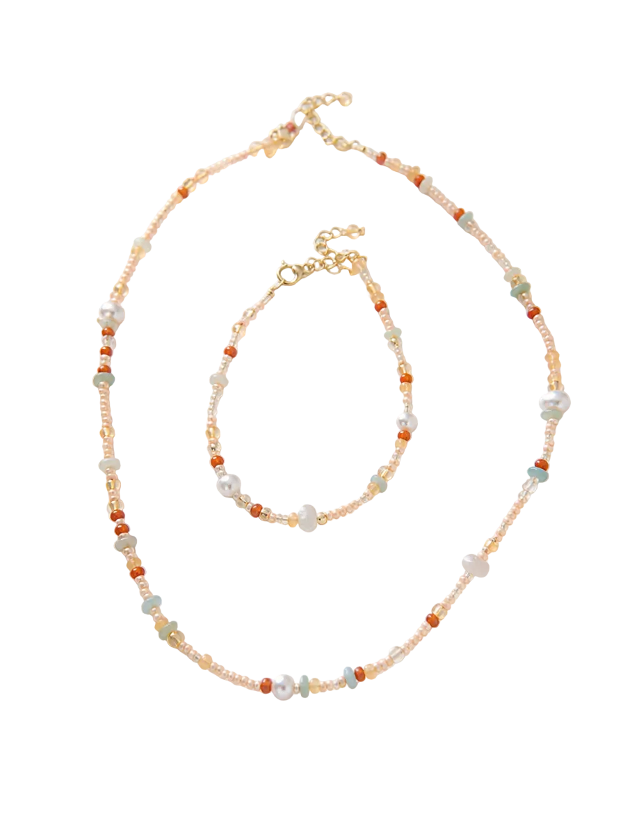 Amazonite Pearl Set