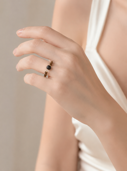 Citrine Tiger's Eye Ring