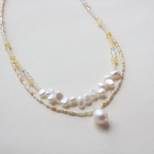 Pearl, Freshwater Pearl, Necklace, Five Elements Design, Women Jewelry, Adjustable Extender, Gift for Her, FS006