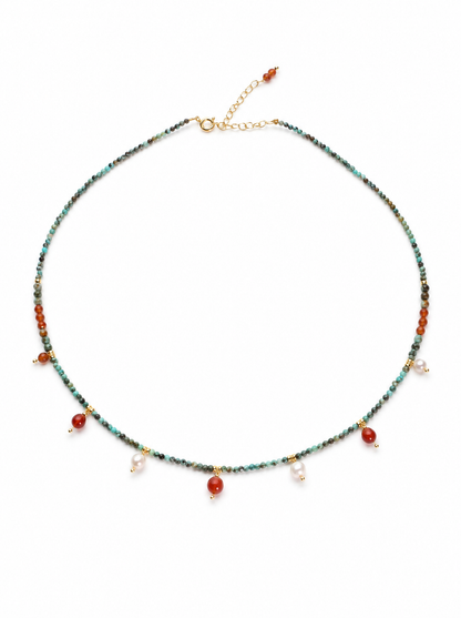 Turquoise Red Agate Set