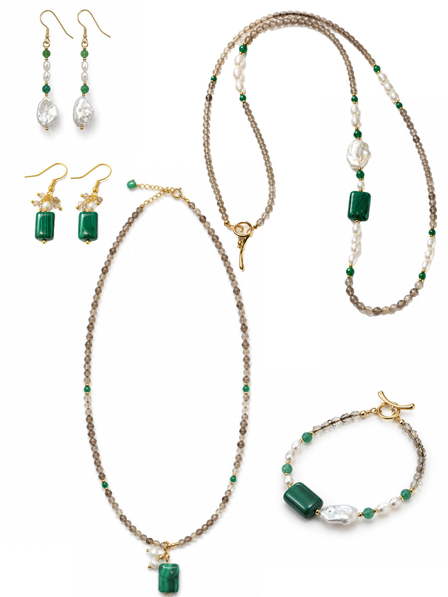 Malachite Pearl Set