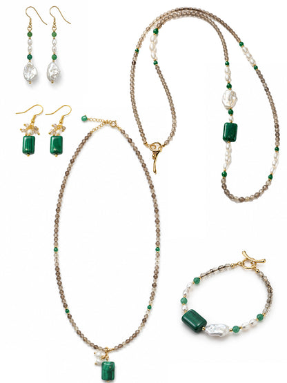 Malachite Pearl Set