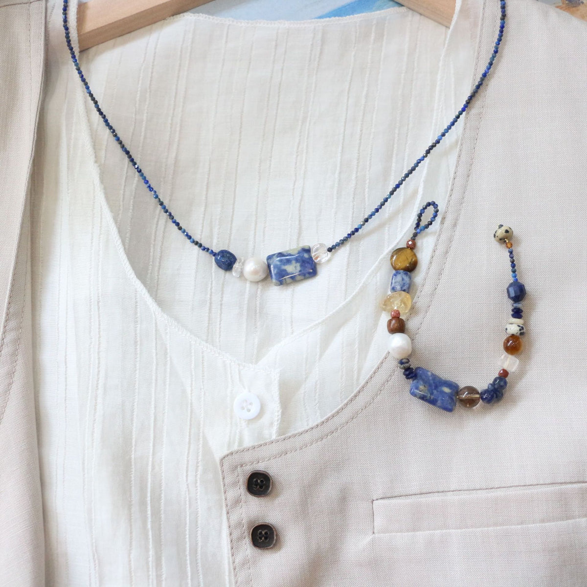 Lapis Pearl Set