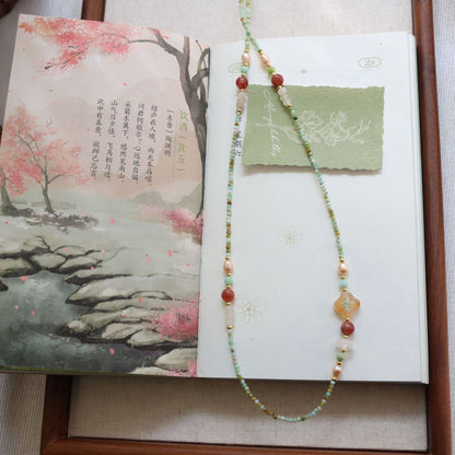 Red Agate Turquoise Necklace