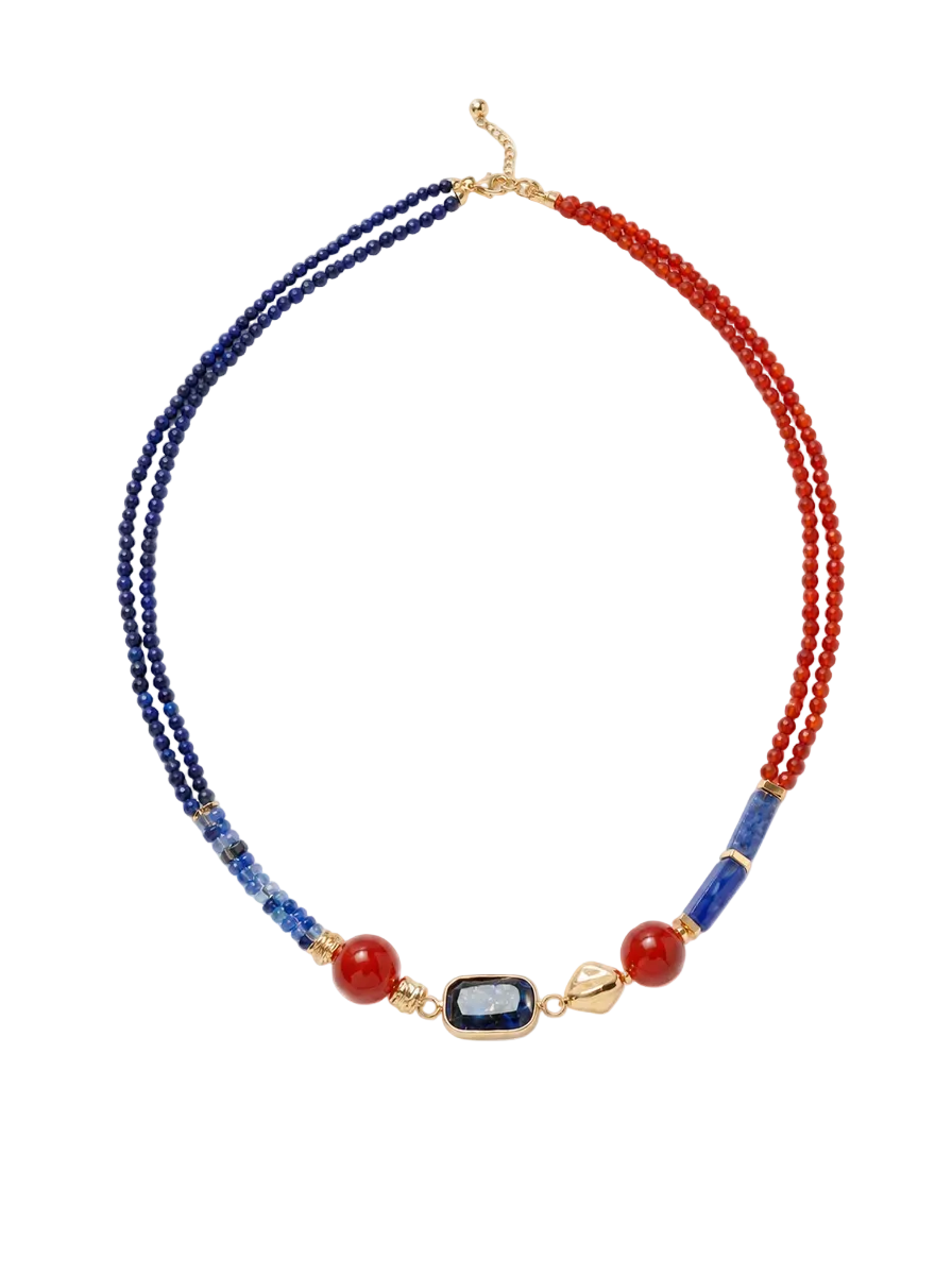 Turquoise Lapis Agate Necklace