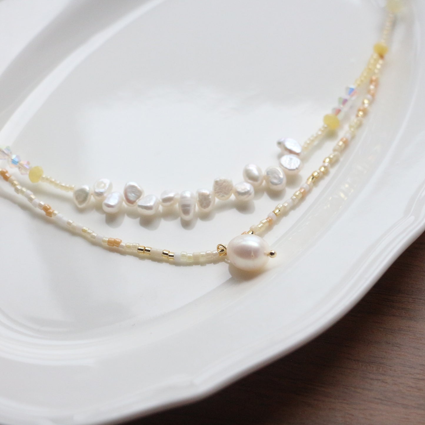 Pearl, Freshwater Pearl, Necklace, Five Elements Design, Women Jewelry, Adjustable Extender, Gift for Her, FS006