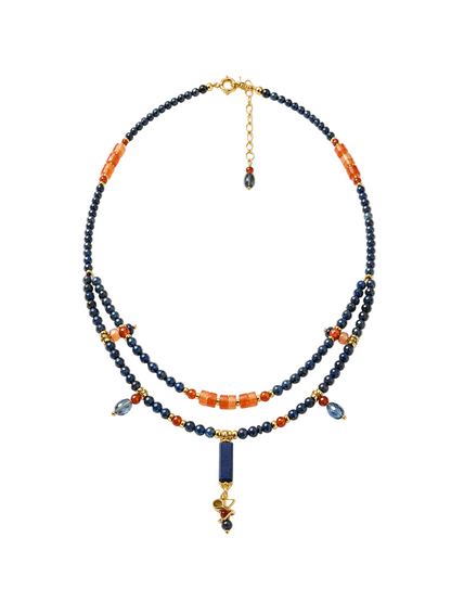 Turquoise Lapis Aquamarine Necklace