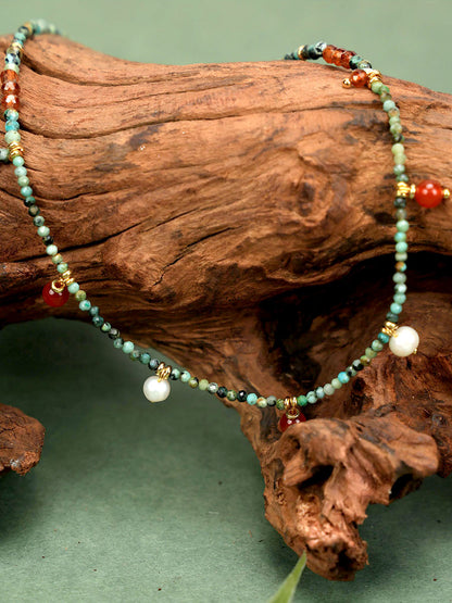 Turquoise Red Agate Set