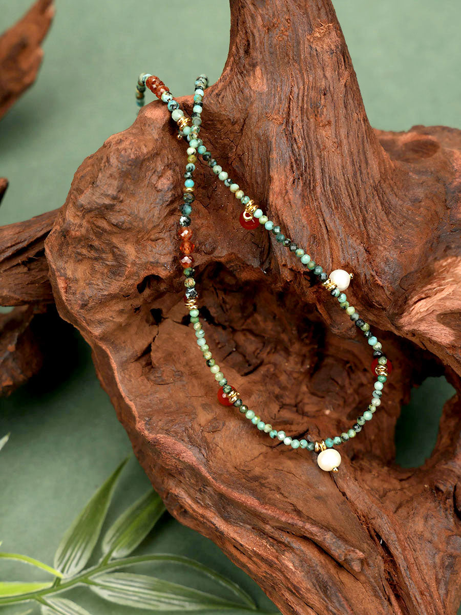 Turquoise Red Agate Set