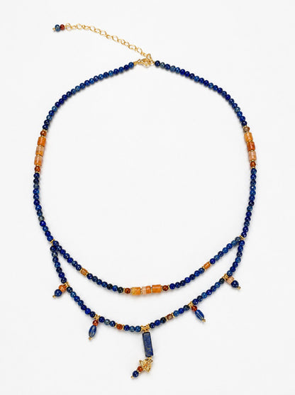 Turquoise Lapis Aquamarine Necklace