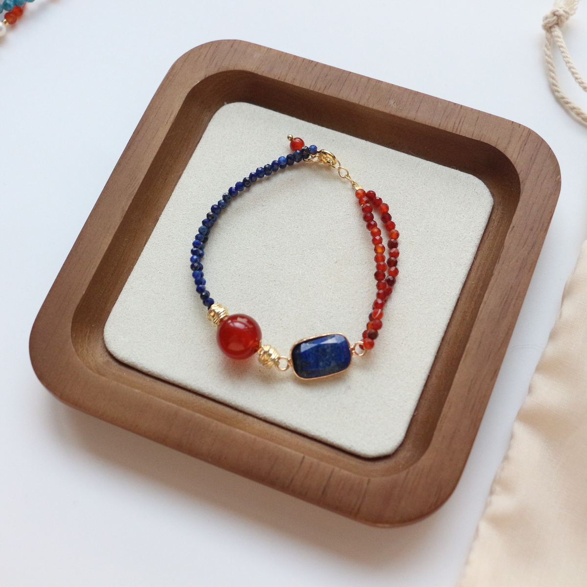 Hubei Turquoise, Red Agate, Lapis Lazuli, Jewelry Set, Dunhuang Heritage Style, Women Jewelry, Gift 