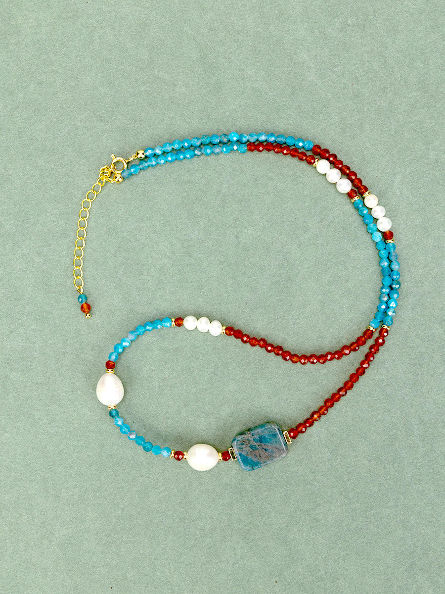 Garnet Pearl Set