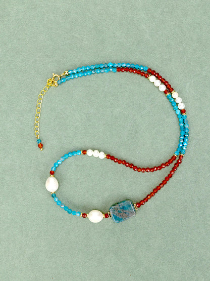 Garnet Pearl Set