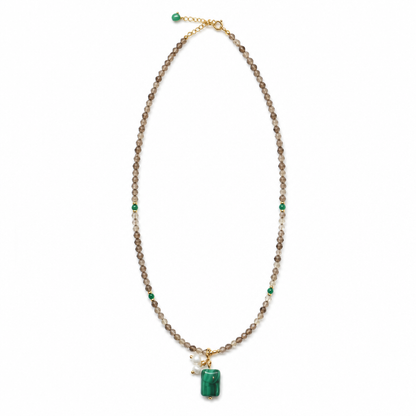 Malachite Pearl Necklace