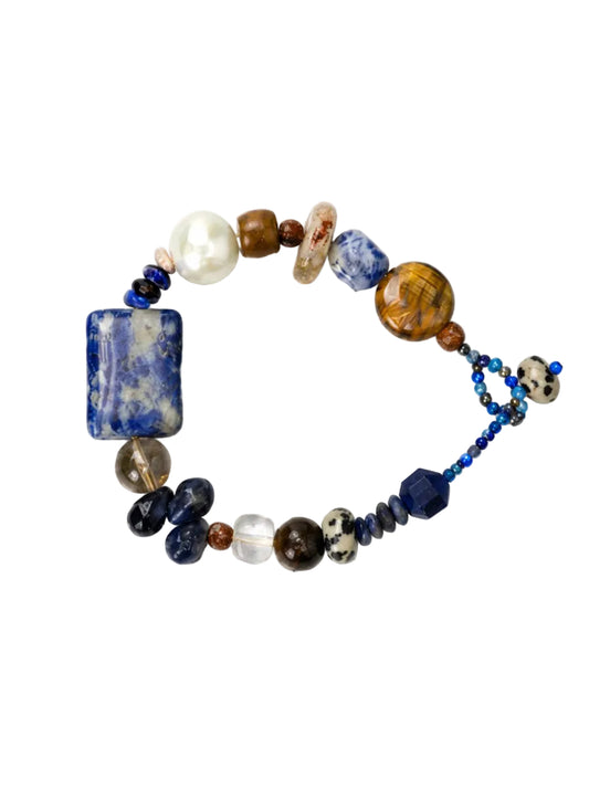 Lapis Pearl Bracelet