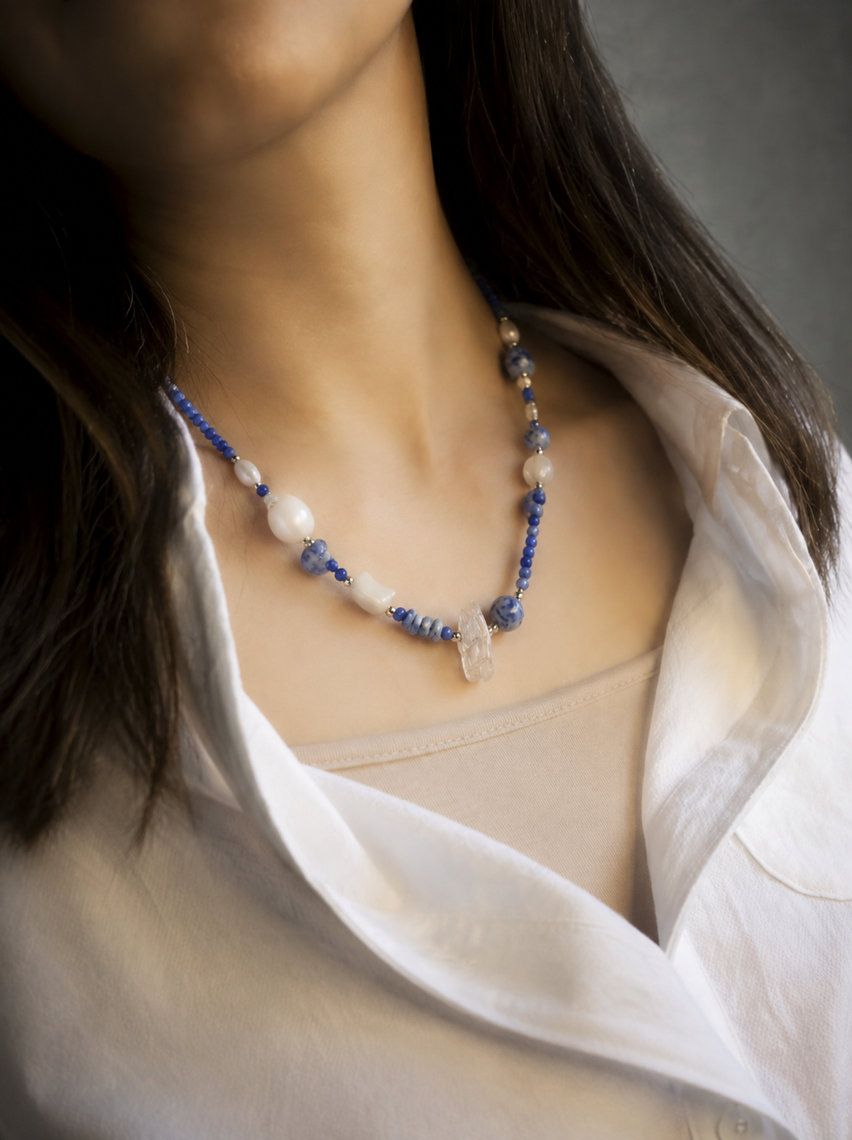 Blue Lace Opal Necklace