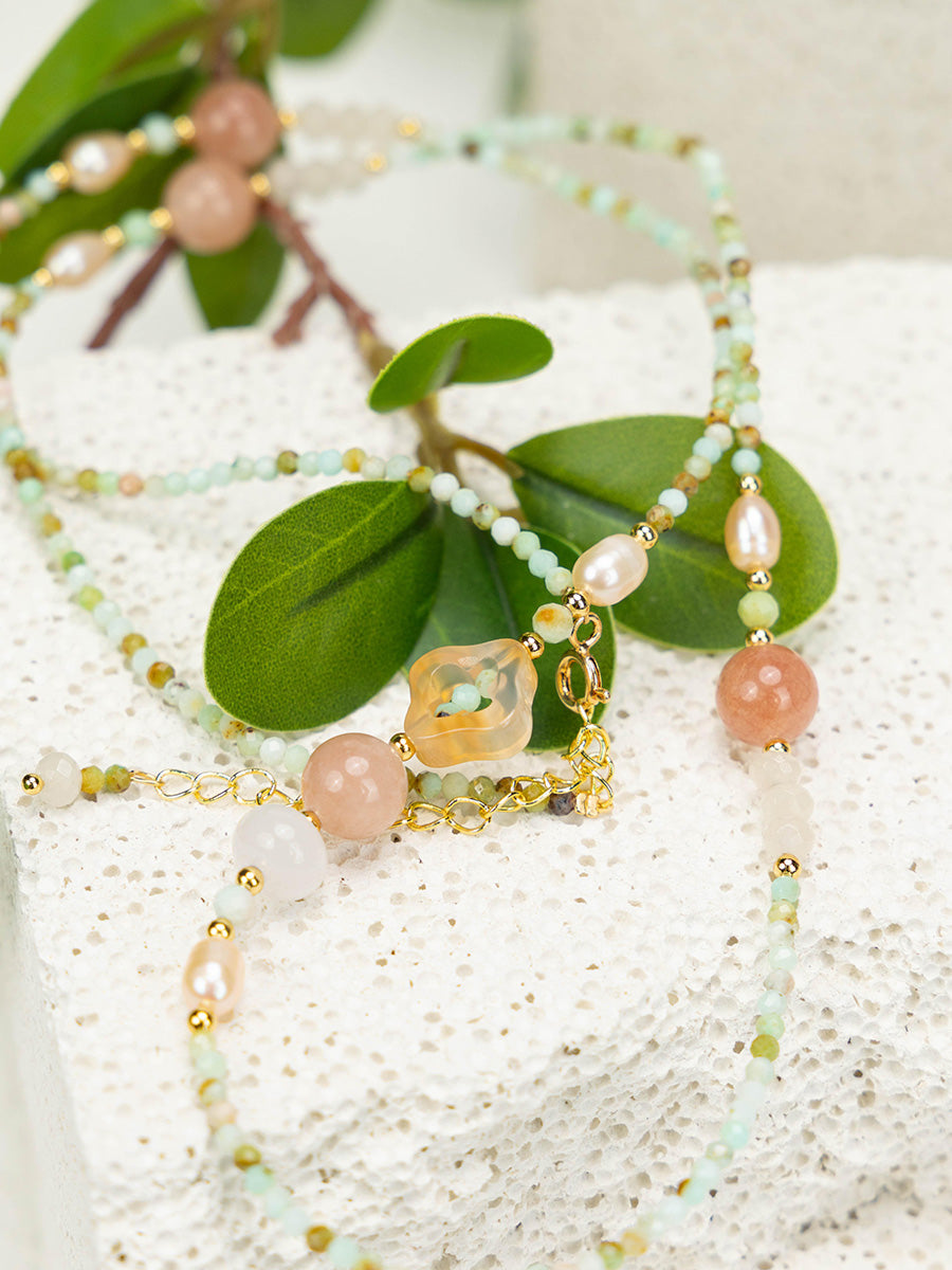 Red Agate Turquoise Necklace