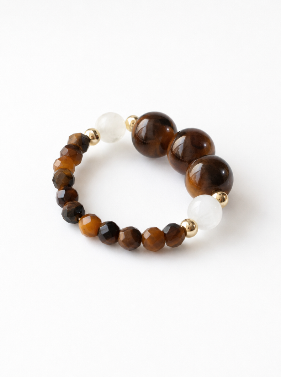 Citrine, Agarwood Beads, Jewelry Set, Five Elements Design, Women Jewelry, Gift for Her, XZS010