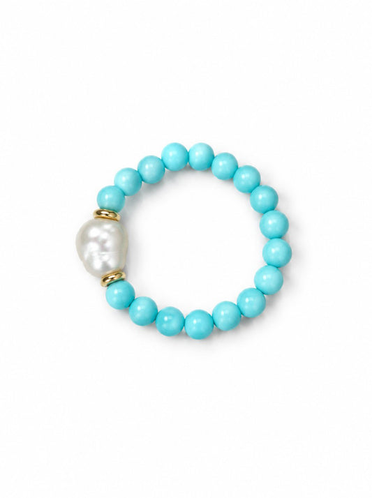 Turquoise Pearl Ring