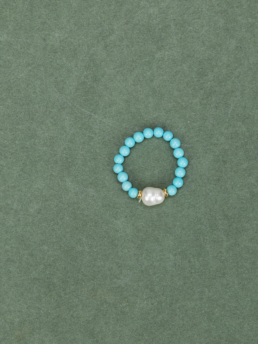 Turquoise Pearl Ring