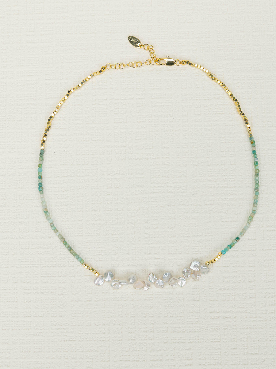 Amazonite Jade Pearl Set