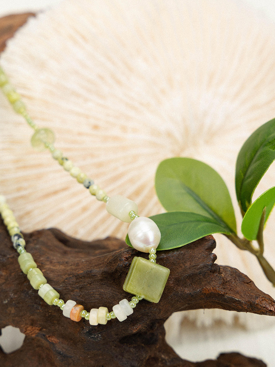 Aventurine Pearl Set