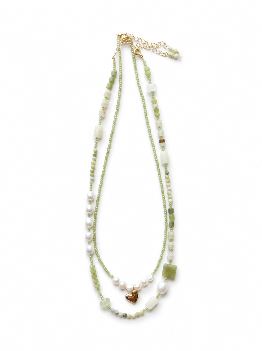 Czech Glass, Aventurine, Freshwater Pearl, Jewelry Set, Chinese Heritage Style, Women Jewelry, Gift 