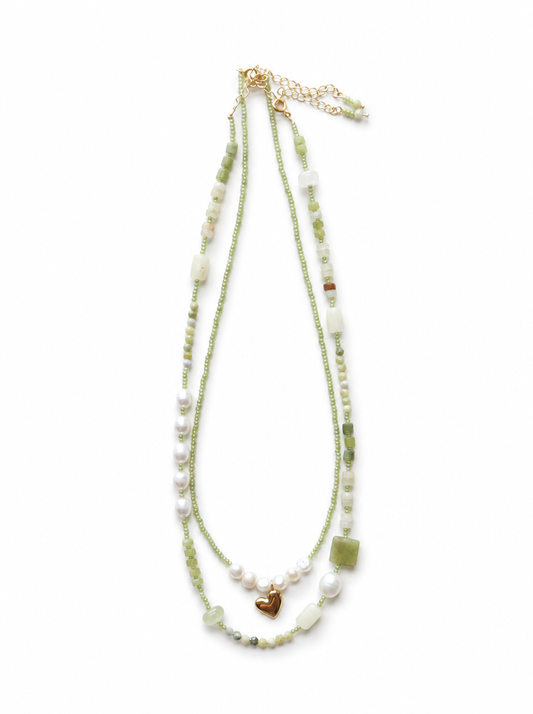 Czech Glass, Aventurine, Freshwater Pearl, Jewelry Set, Chinese Heritage Style, Women Jewelry, Gift 