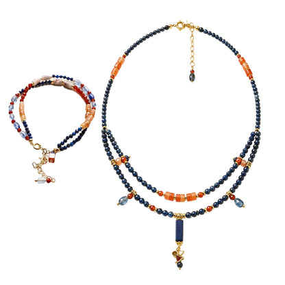 Turquoise Lapis Aquamarine Set