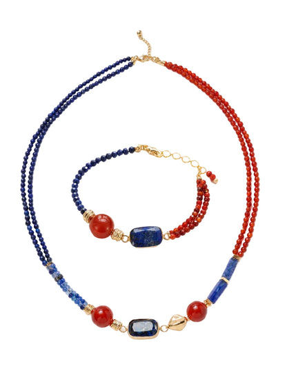 Turquoise Agate Lapis Set